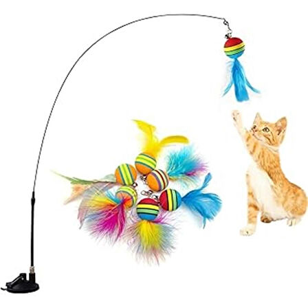 Vantuzlu Tüylü Toplu Kedi Oltası
