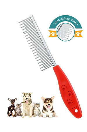 Tüy Açma Tarağı Kedi Köpek Kıtık Topak Açıcı Ergonomik Evcil Hayvan Bakım Tek Taraflı Metal Tarak
