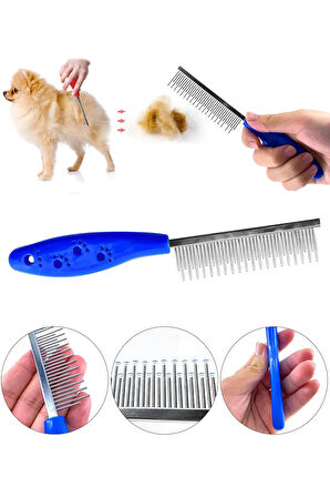 Tüy Açma Tarağı Kedi Köpek Kıtık Topak Açıcı Ergonomik Evcil Hayvan Bakım Tek Taraflı Metal Tarak