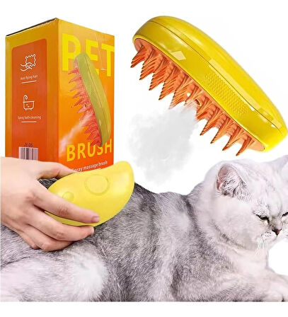 Buharlı Kedi Ve Köpek Tarağı - Işıklı ve Usb Şarjlı