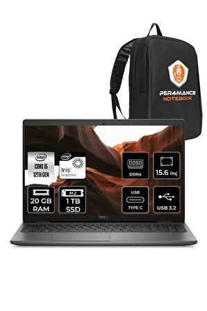 Dell Latitude 3540 i5-1235U 20GB RAM 1TB SSD 15.6'' FHD FDOS Dizüstü Bilgisayar & PER4 ÇANTA 