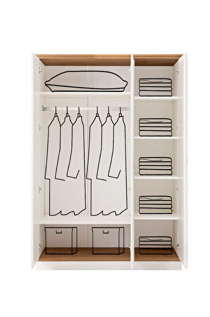 Gardırop, Marmaris 3 Kapaklı Dolap