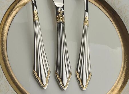 Mikasa Moor Nova Gold 90 Parça Çatal Kaşık Bıçak Seti P050.M104G