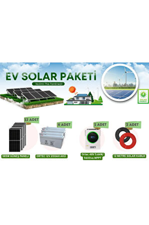 GÜNEŞ ENERJİ SETİ 9.6kW GÜNLÜK KULLANIM PAKETİ