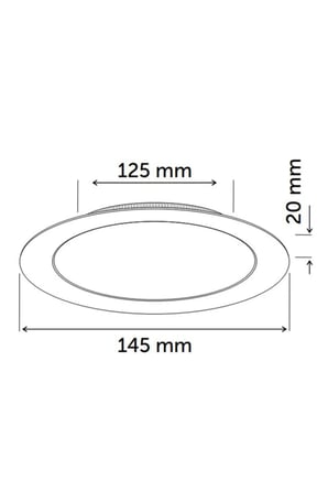 İnoled 9w Yuvarlak Sıva Altı Led Panel 3000k Günışığı In-tls-2709-02