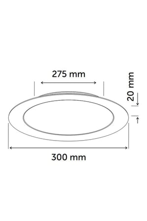 İnoled 24w Yuvarlak Sıva Altı Led Panel 6500k Beyaz In-tls-2724-01