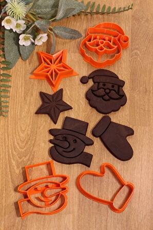 Kış Kurabiye Ve Hamur Şekillendirme Seti Noel Baba Kardan Adam Eldiven Yıldız