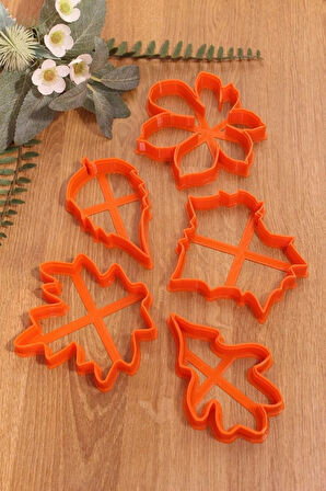 5'li Yaprak Kurabiye Kalıbı Ve Hamur Şekillendirici