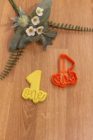 1 Bir One Happy Birthday Balon Doğum Günü 3'lü Set Kurabiye Kalıbı