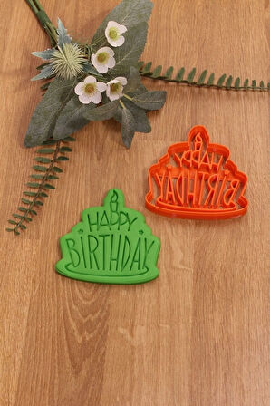 1 Bir One Happy Birthday Balon Doğum Günü 3'lü Set Kurabiye Kalıbı