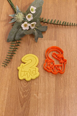 2 Iki Two Happy Birthday Balon Doğum Günü 3'lü Set Kurabiye Kalıbı Ve Hamur Şekillendirici