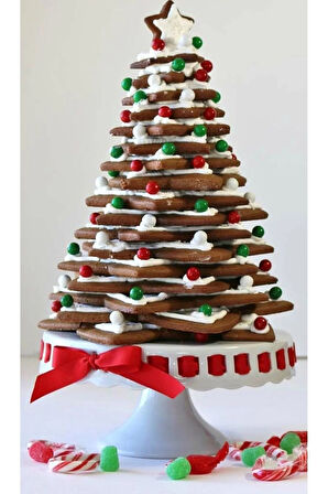 Kolay Yılbaşı Ağacı Kurabiyesi Yapımı 10lu Yıldız Kurabiye Kalıbı Ve Hamur Şekillendirici Set