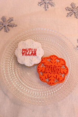 Yılbaşı Yeni Yıl 2024 Mutlu Yıllar Dilek Ağacı 3'lü Set Kurabiye Kalıbı Ve Hamur Şekillendirici