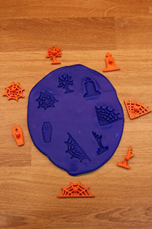 Halloween Cadılar Bayramı Polimer Kil Tekstil Baskı Damga Şeker Hamur Şekillendirici