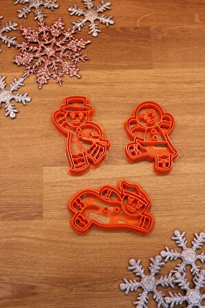 Yılbaşı Yeni Yıl Noel Dansçı Kurabiye Adam Balerin Hip Hop Kurabiye Kalıbı ve Hamur Şekillendirici