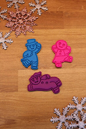 Yılbaşı Yeni Yıl Noel Dansçı Kurabiye Adam Balerin Hip Hop Kurabiye Kalıbı ve Hamur Şekillendirici