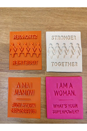 Kadınlar Günü Özel Woman Superpower Stronger Together We Can Do It Hamur Şekillendirici Seti