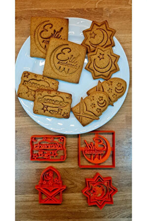 Ramazan Özel Eid Mubarak Hilal Ramadan I?ftar Sofrası Kurabiye Kalıbı Ve Hamur Şekillendirici Seti