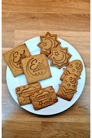 Ramazan Özel Eid Mubarak Hilal Ramadan I?ftar Sofrası Kurabiye Kalıbı Ve Hamur Şekillendirici Seti