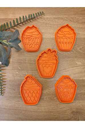 Sevimli Cupcake Kurabiye Kalıbı Seti