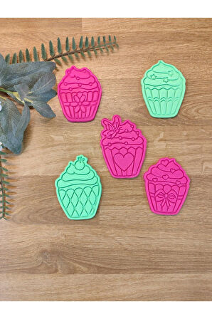 Sevimli Cupcake Kurabiye Kalıbı Seti