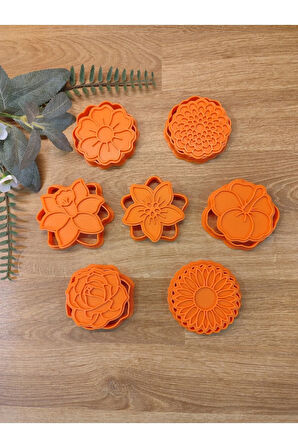 Sevimli Çiçekler Ortanca Gül Papatya Zambak Ayçiçeği Kurabiye Kalıbı Seti