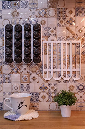 Tchibo Cafissimo Kapsül Kahve Uyumlu Yapıştırmalı Tutucu Düzenleyici Organizer Beyaz 40 Kapsül