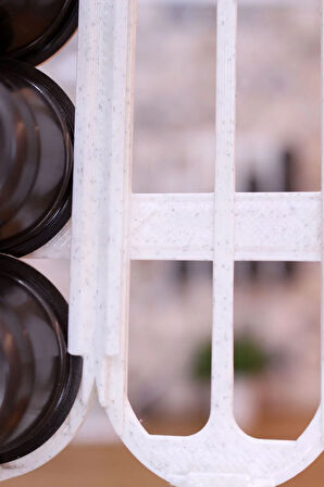 Tchibo Cafissimo Kapsül Kahve Uyumlu Yapıştırmalı Tutucu Düzenleyici Granit Beyaz 40 Kapsül