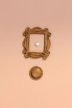 Monica'nın Kapı Süsü Seti Bronze Vintage Çerçeve Aksesuar 17x19 Cm Ve Kapı Tokmağı