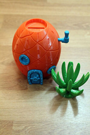 Ananas Evi Gizli Kumbara Dekoratif Biblo