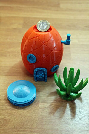 Ananas Evi Gizli Kumbara Dekoratif Biblo