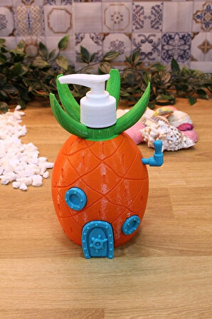 Ananas Evi Sabunluk 220 ml Ve Moai Evi Fırçalık Banyo Seti