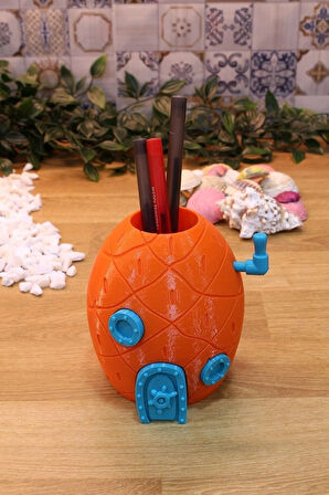 Ananas Evi Dekoratif Aksesuar Fırçalık Kalemlik Organizer