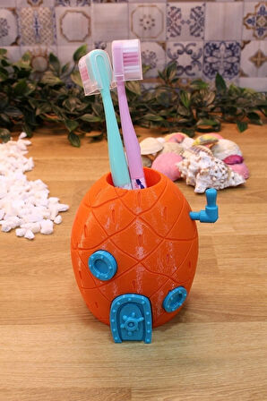 Ananas Evi Dekoratif Aksesuar Fırçalık Kalemlik Organizer