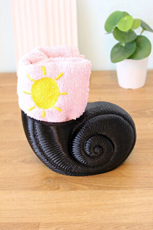 Deniz Kabuğu Istiridye Midye Dekoratif Çok Amaçlı Organizer Düzenleyici Vazo Siyah