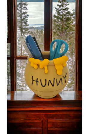 Hunny Bal Kavanozu Kalemlik Organizer Dekoratif Obje (YENİLENDİ)