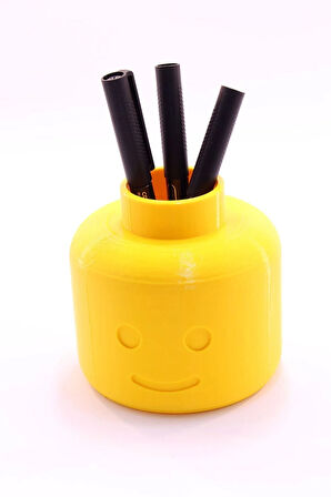 Lego Adam Kafası Benzeri Kalemlik Organizer Dekoratif Obje