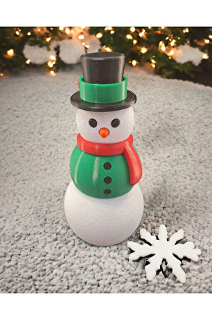 New Year Kardan Adam Yeni Yıl Yılbaşı Dekoru Dekoratif Obje Yeşil