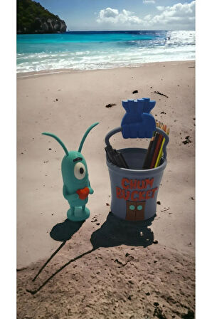 Plankton Kalpli Figür Ve Bucket Evi Dekoratif Obje