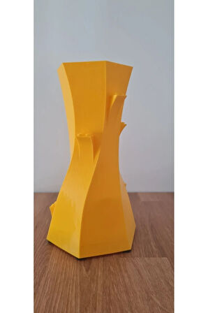 Lego Çiçek Uyumlu Özel Tasarım Dekoratif Vazo Biyoplastik Sarı (ÇİÇEKLER DAHİL DEĞİLDİR)