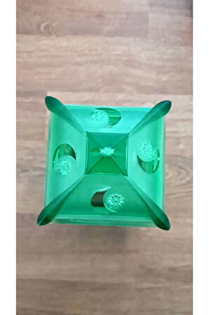 SINIRLI SAYIDA Alev Efektli Led Mum Işıklı Ramazan Feneri Ramadan Lantern Yeşil