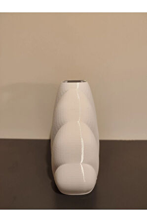 İstiridye MidyeŞeklinde Dekoratif Vazo Biyoplastik Beyaz