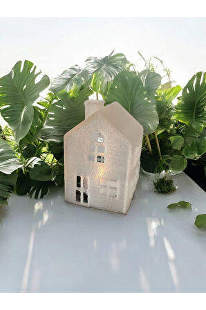 Alev Efektli Led Mum Işıklı Yılbaşı Mini Ev Dekoratif Biblo