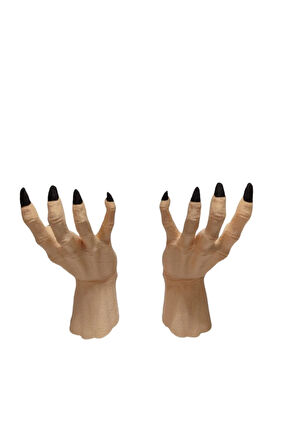 Halloween Cadılar Bayramı Dekoru Cadı Elleri 2 Adet Dekoratif Obje 13 Cm