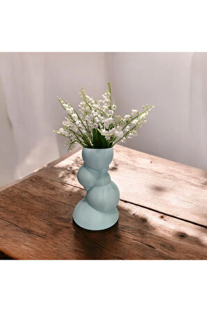 Balon Kulesi Özel Tasarım Dekoratif Vazo Biyoplastik Pastel Mavi