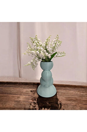 Balon Kulesi Özel Tasarım Dekoratif Vazo Biyoplastik Pastel Mavi