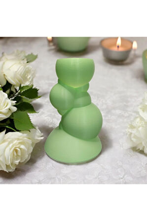 Balon Kulesi Özel Tasarım Dekoratif Vazo Biyoplastik Pastel Yeşil