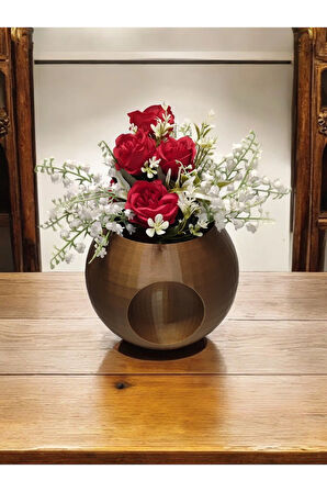 Göz Küre Topik İskandinav Tarz Özel Tasarım Dekoratif Vazo Biyoplastik Retro Bronz