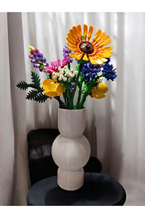 Nordic İskandinav Tarz Özel Tasarım Dekoratif Vazo Biyoplastik Beyaz