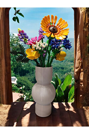 Nordic İskandinav Tarz Özel Tasarım Dekoratif Vazo Biyoplastik Beyaz